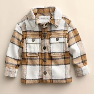 🦋Little Co Plaid Button-Up Jacket